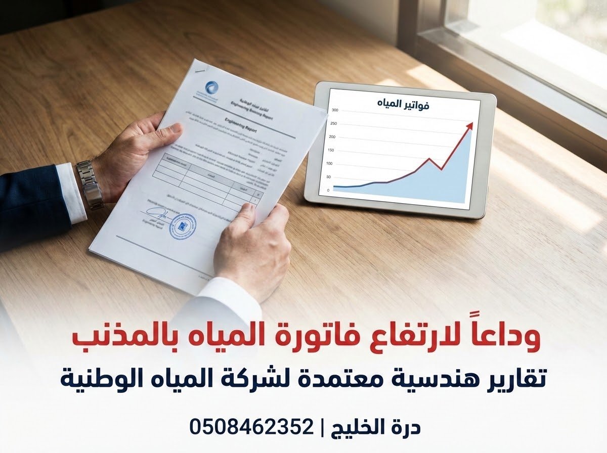 تقارير كشف تسربات المياه معتمدة لشركة المياه الوطنية بالمذنب