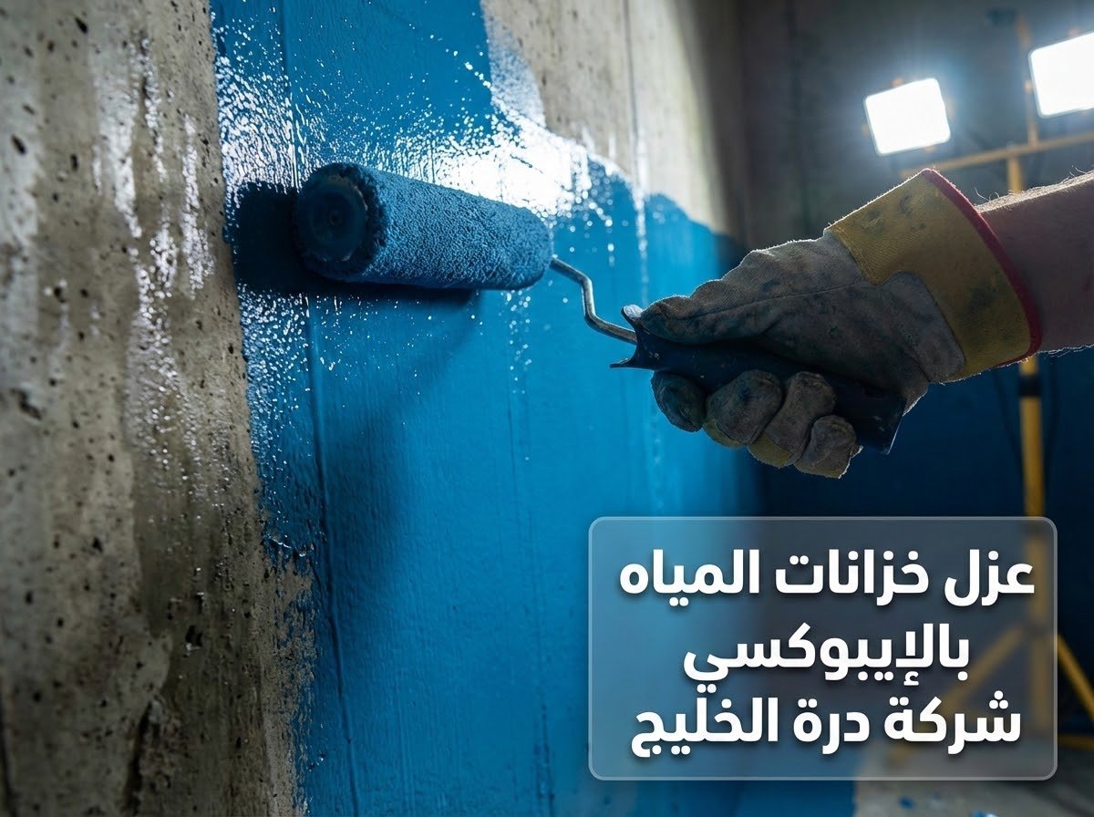 خدمة عزل خزانات المياه من الداخل بمادة الإيبوكسي لمنع التسربات ونمو الطحالب