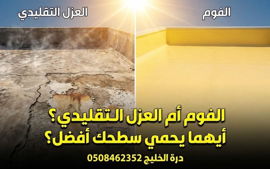 الفرق بين عزل الفوم والعزل المائي التقليدي: أيهما الأفضل لأسطح القصيم؟